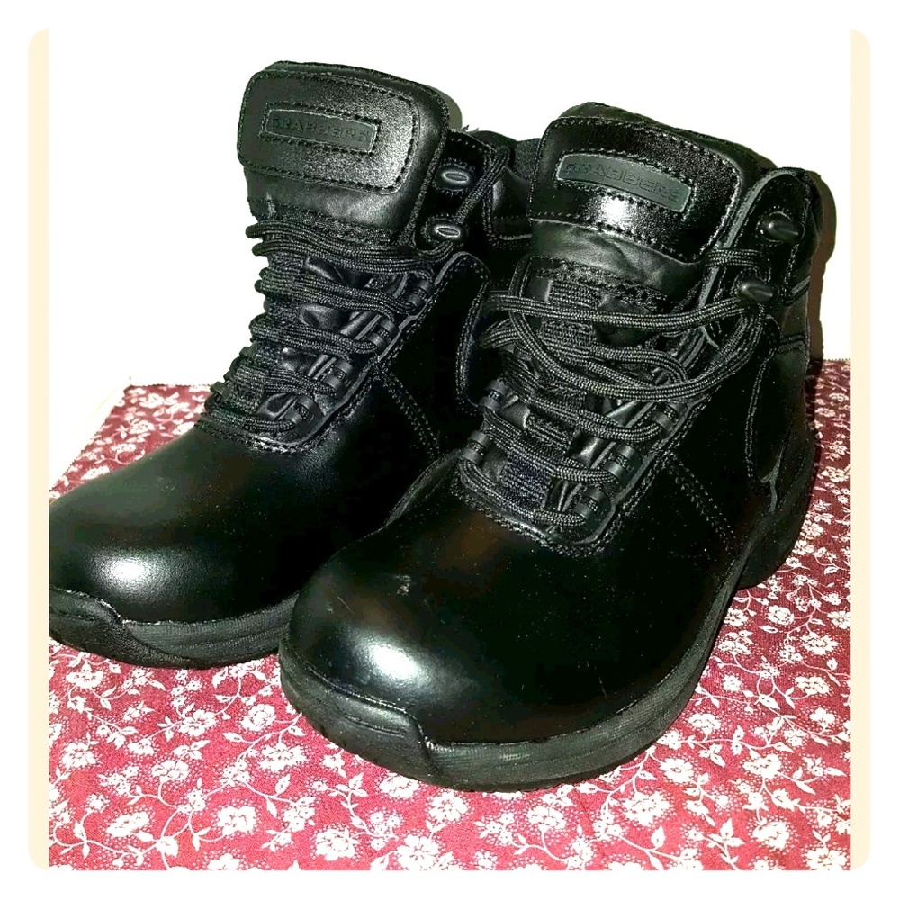 Mens/teen grabbers steel toe boots 4W